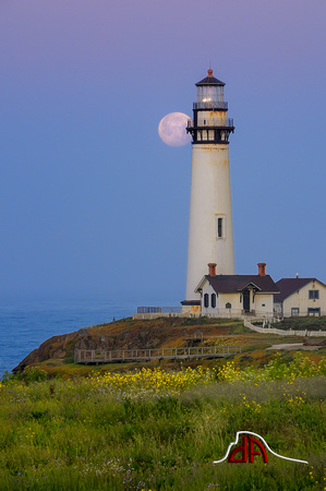 Birthday Moon at the Lighthouse
