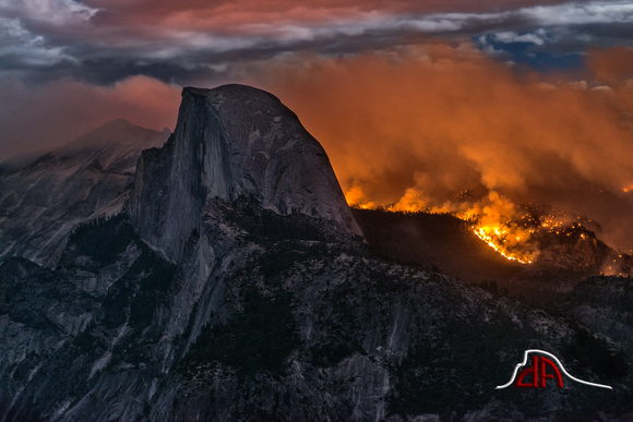 Fire and Half Dome - Yosemite National Park