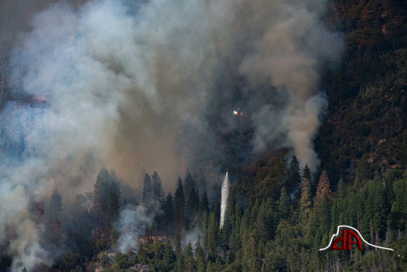 Helicopter Battles the Willow Fire