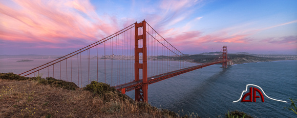 Flaming Golden Gate Bridge Sunset
