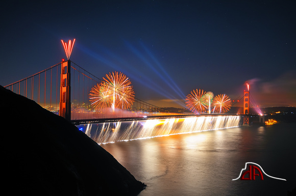 Firefalls of Color - Golden Gate Bridge
