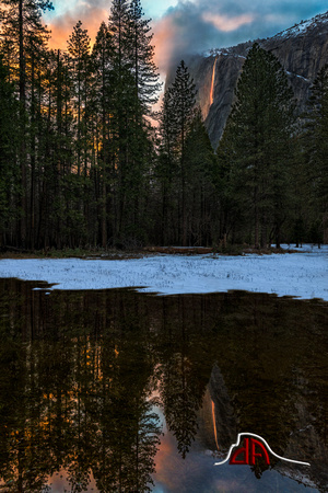 Firefall Reflection - Yosemite National Park