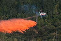Air Tanker Fire Retardant Drop - Bass Lake Fire