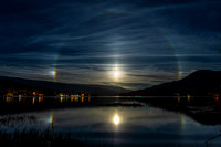 Moonbow during a Full Moon over Bass Lake
