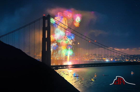 Rainbow of Fire - Golden Gate Bridge 75th Anniversary